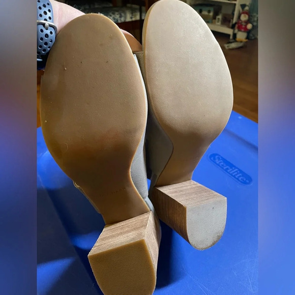 Cole Haan Kathlyn Bootie II W05352 Open Toe Block Heels 10.5 Grey - Picture 3 of 8